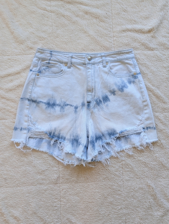 American Eagle Outfitters Pants - American Eagle Tie-dye Raw Hem Highest Rise Mom Shorts